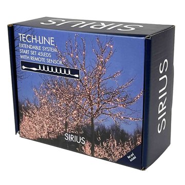 Sirius Tech-Line startsæt - Lyskæde med 45 LED'er i varm hvid på 4,5 m + 1,5 m ledning 45704